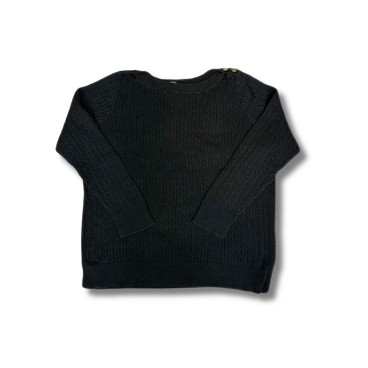 Vintage Ralph Lauren Strickpullover Schwarz (XL)