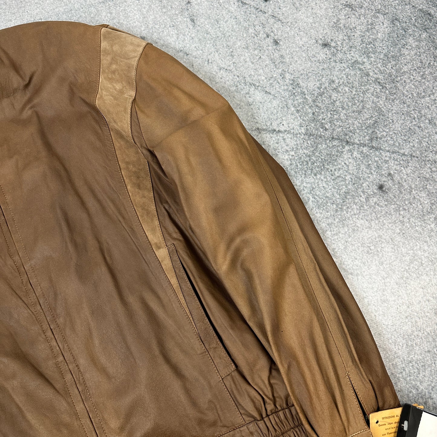 80er Jahre Maxifiorentino Lederjacke Braun (52)