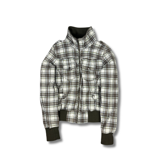 Vintage Fishbone Jacke kariert (XS)