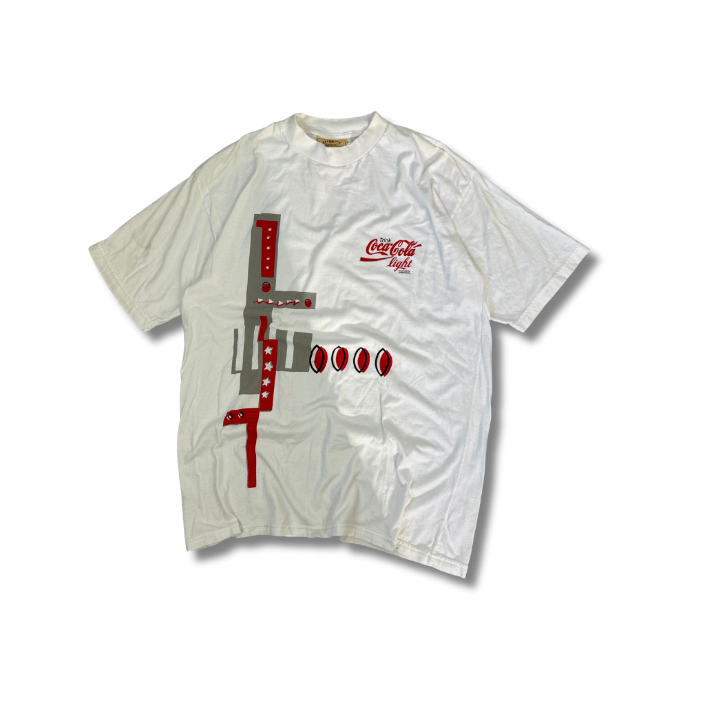 Vintage Coca Cola Light T-Shirt Weiß (L)