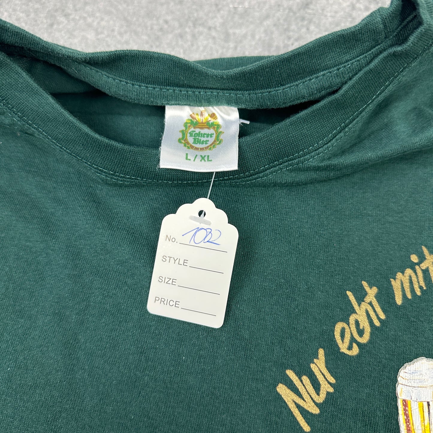 Keiler Bier Hoher Bier / Keiler-Biermotiv T-Shirt Grün (L/XL)