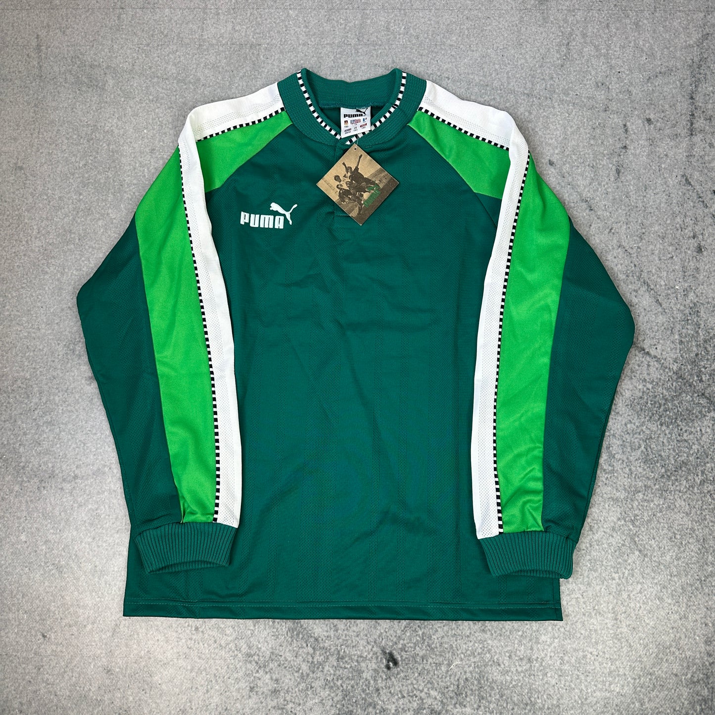 Vintage Puma 90er Trikot Grün (152)