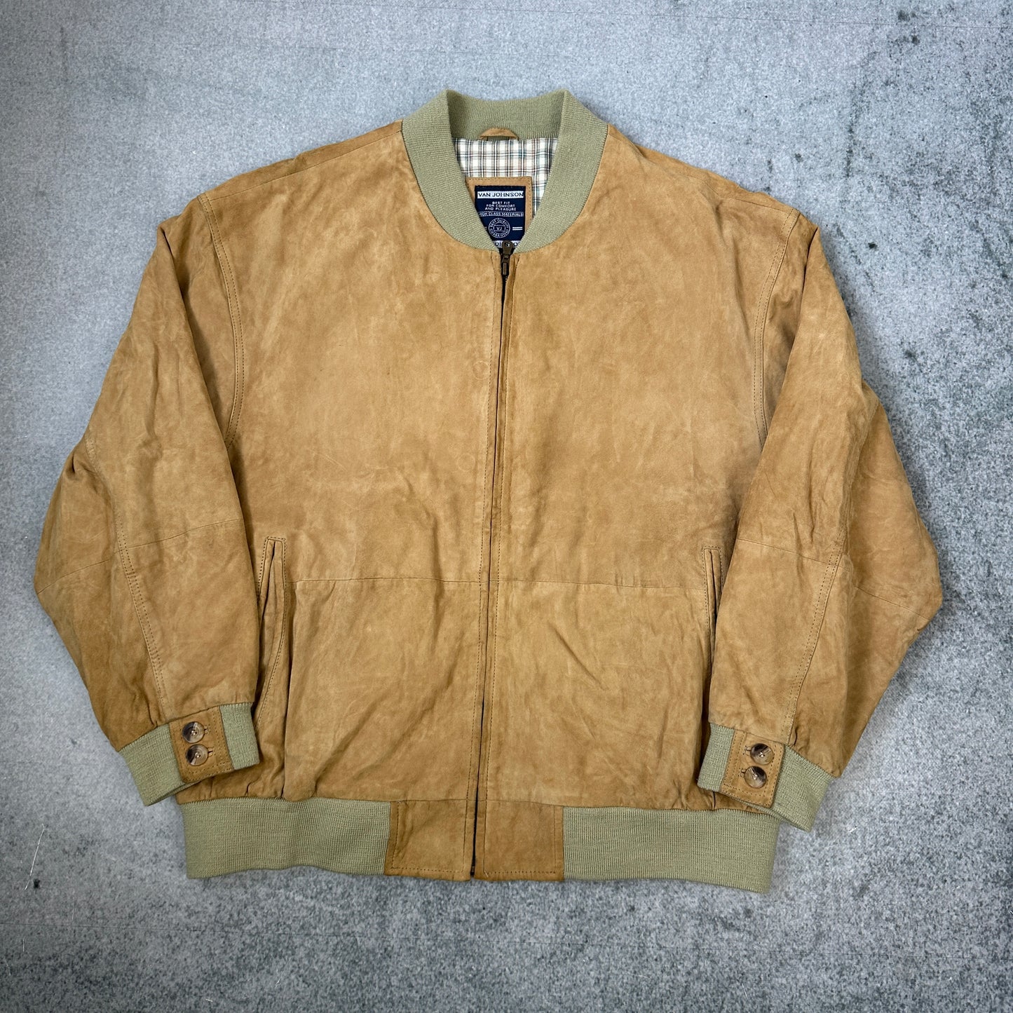 Van Johnson Velour Lederjacke Braun (28)