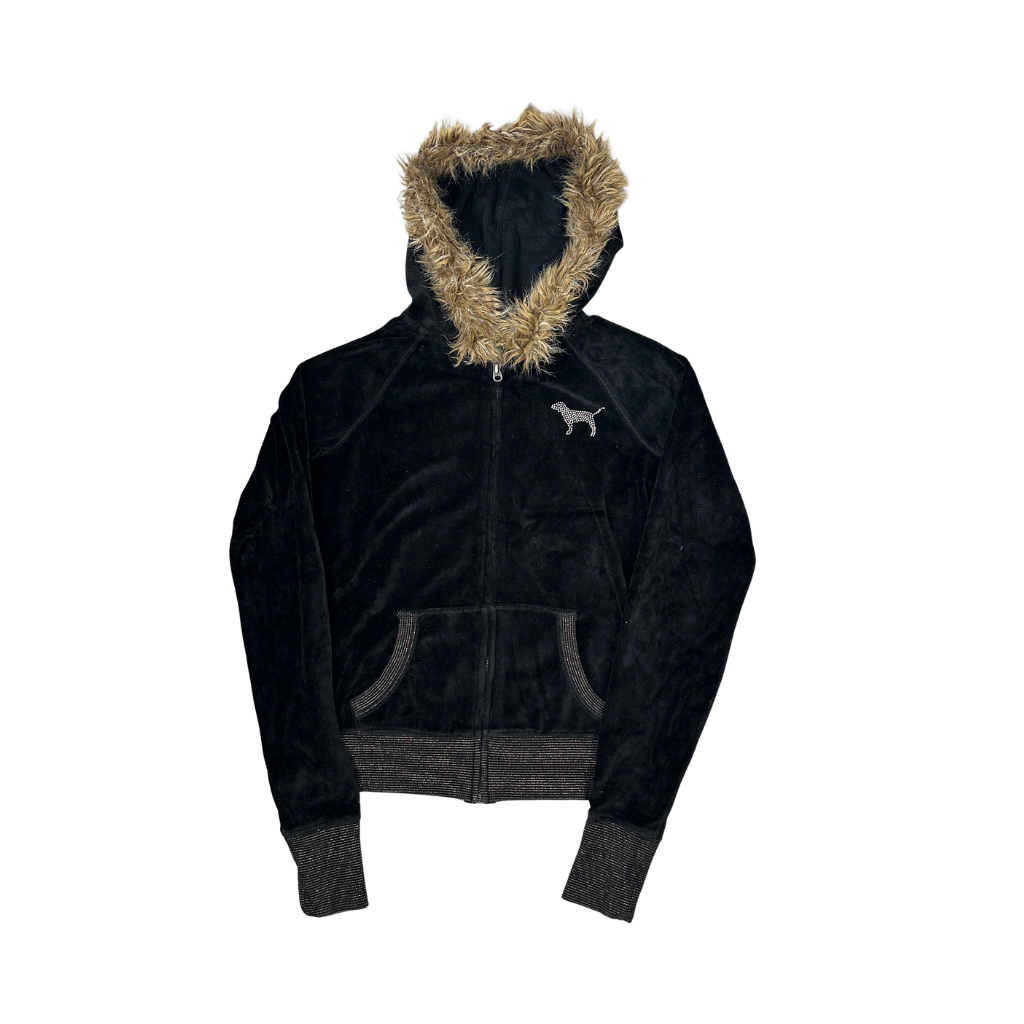 Victoria's Secret Pink Hoodie Schwarz (S)