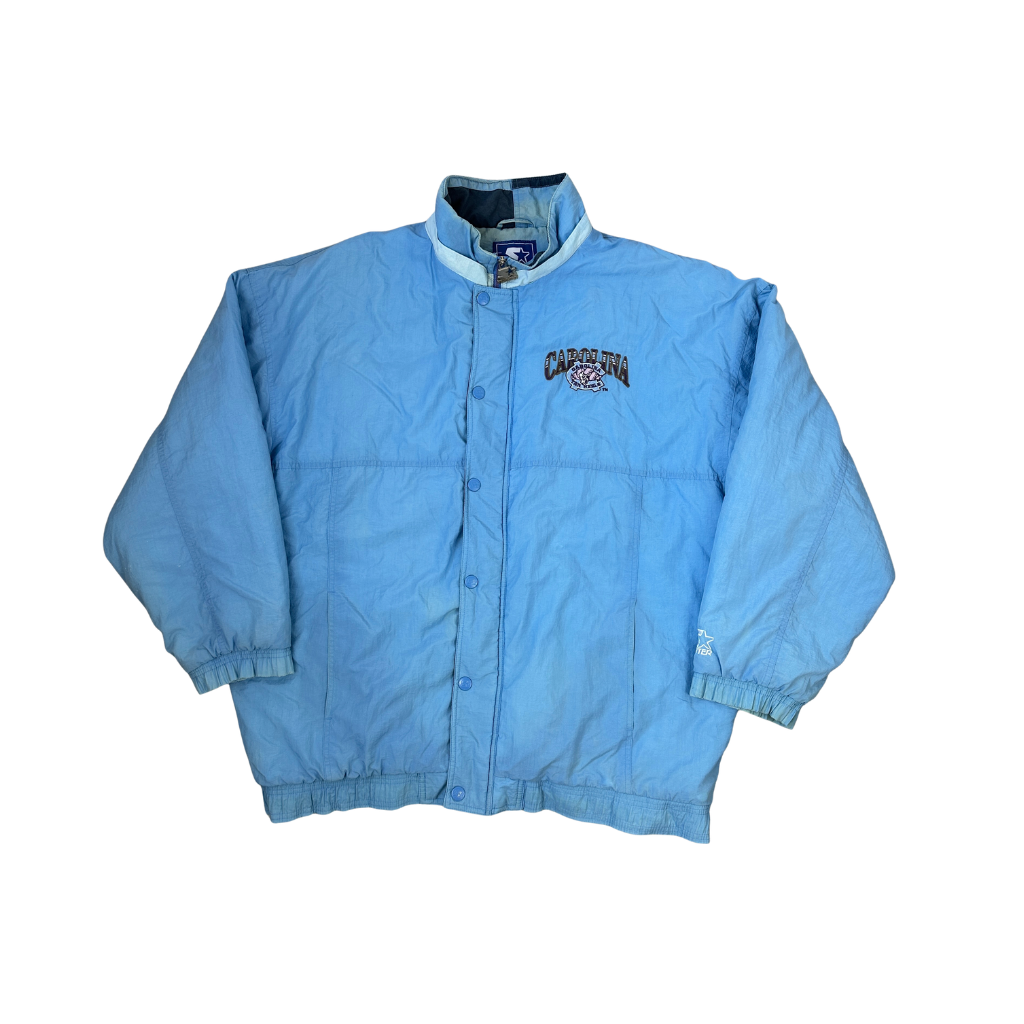 Vintage 90s Starter North Carolina Tar Heels UNC Jacket Carolina Blue (XL)