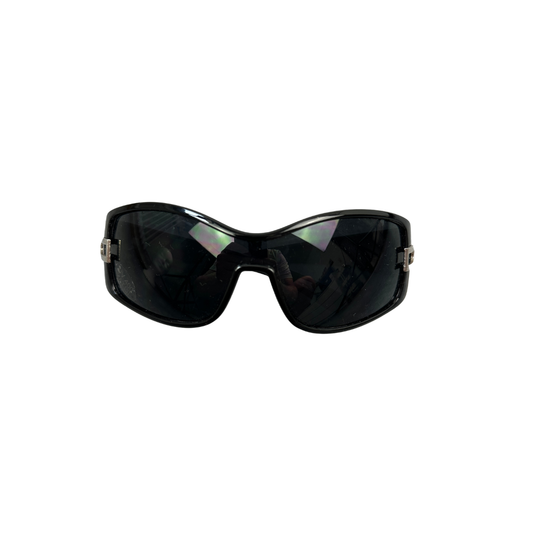 Schwarze Y2K Style Sonnenbrille