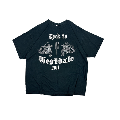 Gildan Rock to Westdale 2011 T-Shirt Schwarz (XXL)