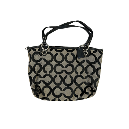 Vintage Coach Handtasche Monogram Grau