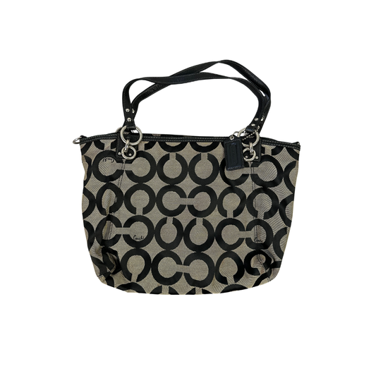 Vintage Coach Handtasche Monogram Grau