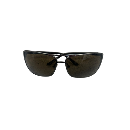 Vintage Prada 2005 Pilot Wrap Sonnenbrille Braun