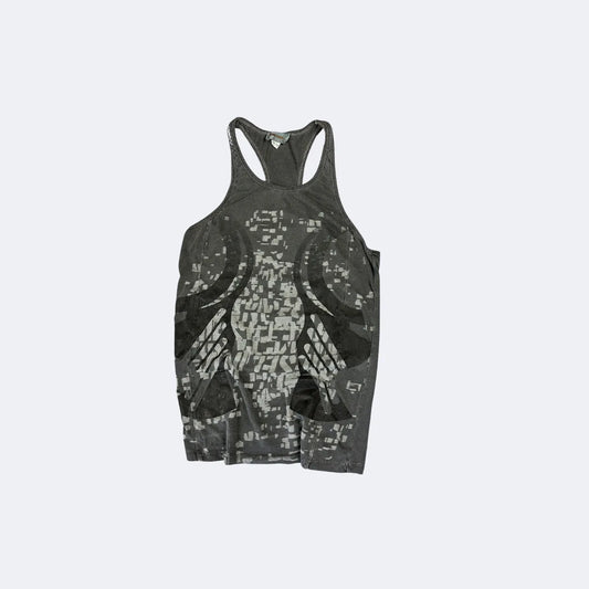 Vintage hommedelange Tanktop Grau XXS