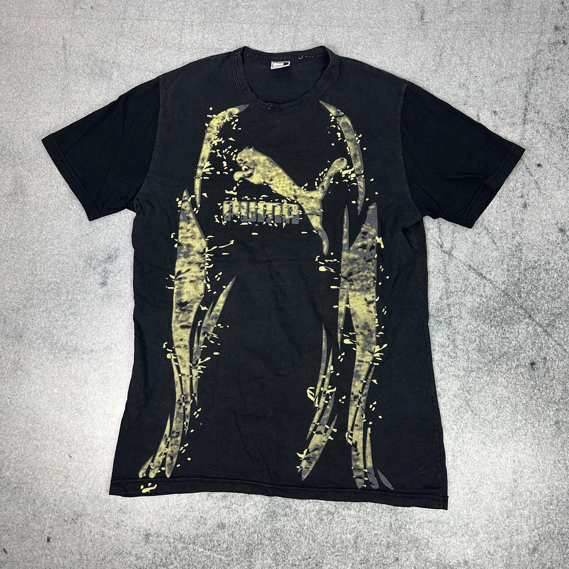 Vintage Puma T-Shirt Schwarz (XL)
