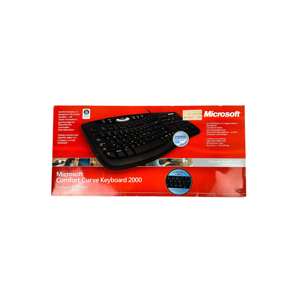 Microsoft Comfort Curve Keyboard 2000 | Sealed / Neu | 2005 | Vintage PC Keyboard