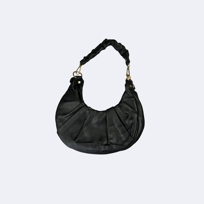 Y2K Vintage Halbmond Handtasche Schwarz