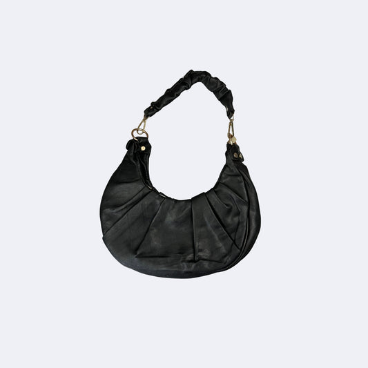Y2K Vintage Halbmond Handtasche Schwarz