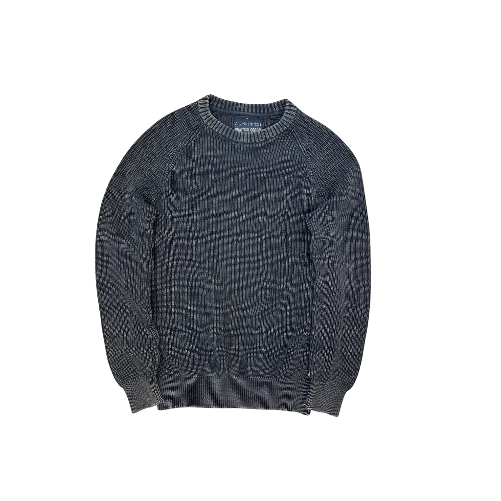 Angelo Litrico Crafted Goods Knit Sweater Washed Black (M)