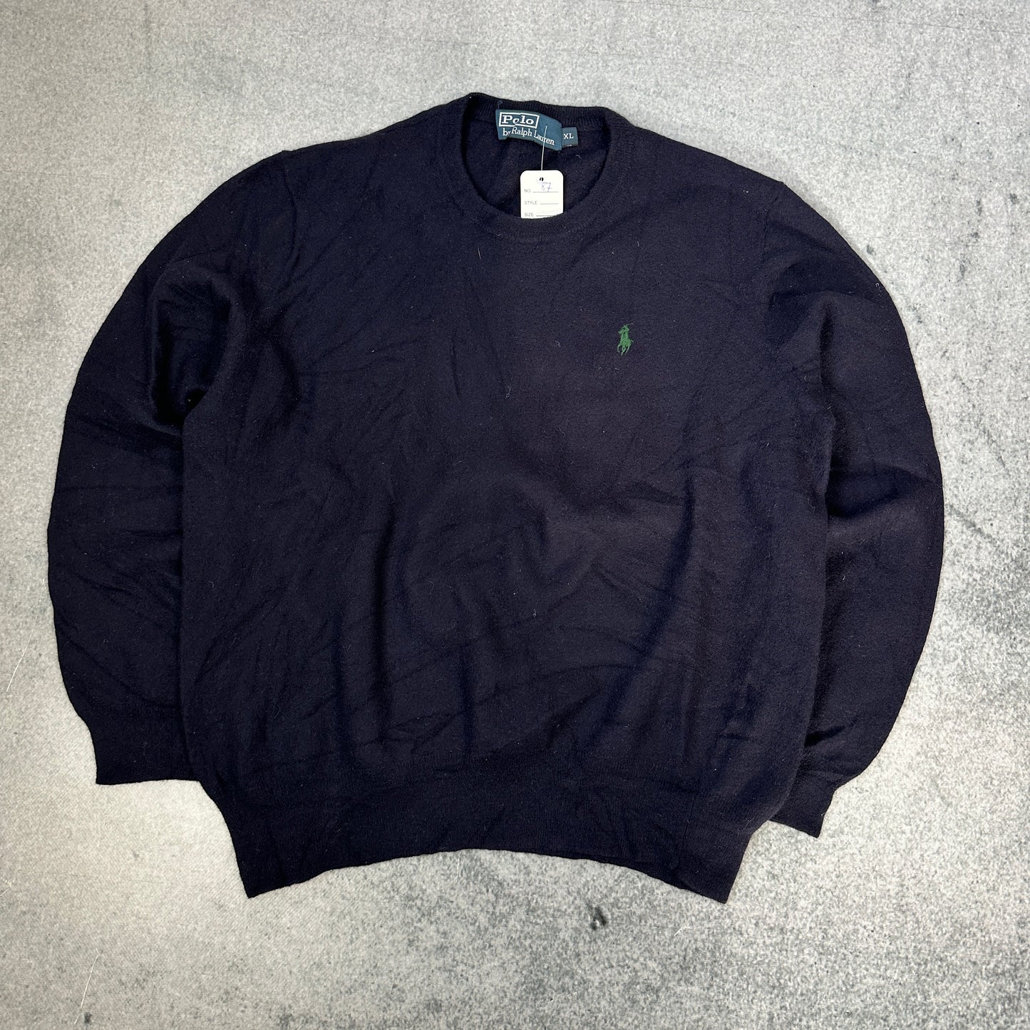 Ralph Lauren Polo Ralph Lauren Pony Logo Merinowolle Pullover Marineblau (XL)