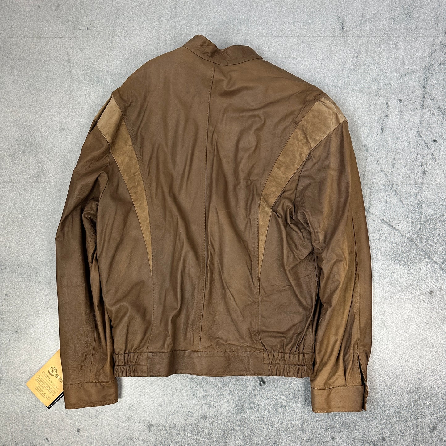 80er Jahre Maxifiorentino Lederjacke Braun (52)