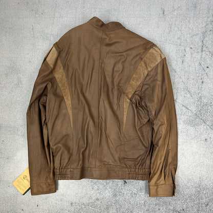 80er Jahre Maxifiorentino Lederjacke Braun (52)