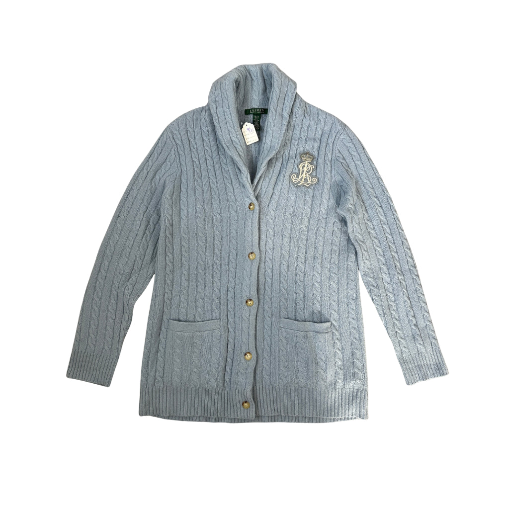 Ralph Lauren Strickjacke Zopfmuster Blau (XL)