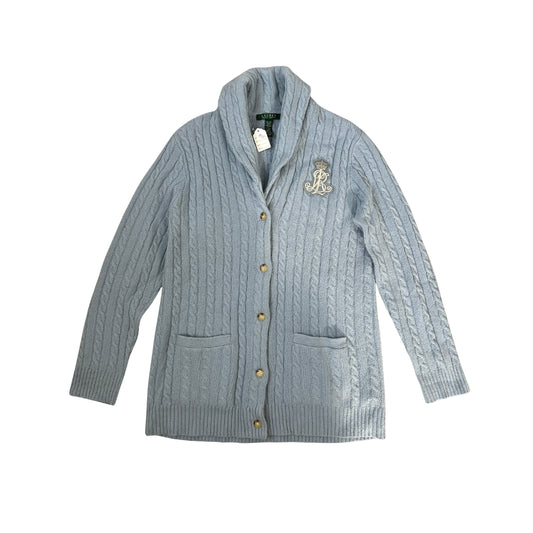 Ralph Lauren Strickjacke Zopfmuster Blau (XL)