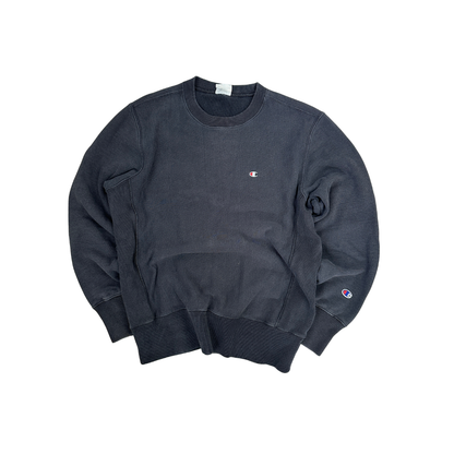 Vintage Champion Sweater Schwarz (L)