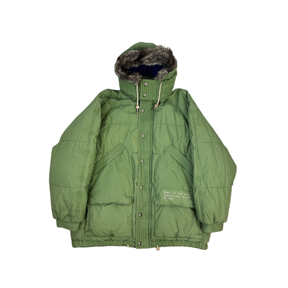Vintage Brambilla Down Puffer Jacket Fur Hood 80s 90s (L-XL)