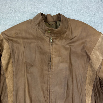 80er Jahre Maxifiorentino Lederjacke Braun (52)