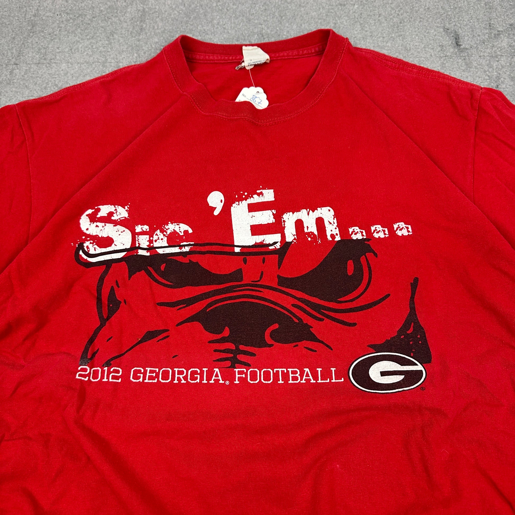 2012 Georgia Bulldogs Football T-Shirt Rot (L)