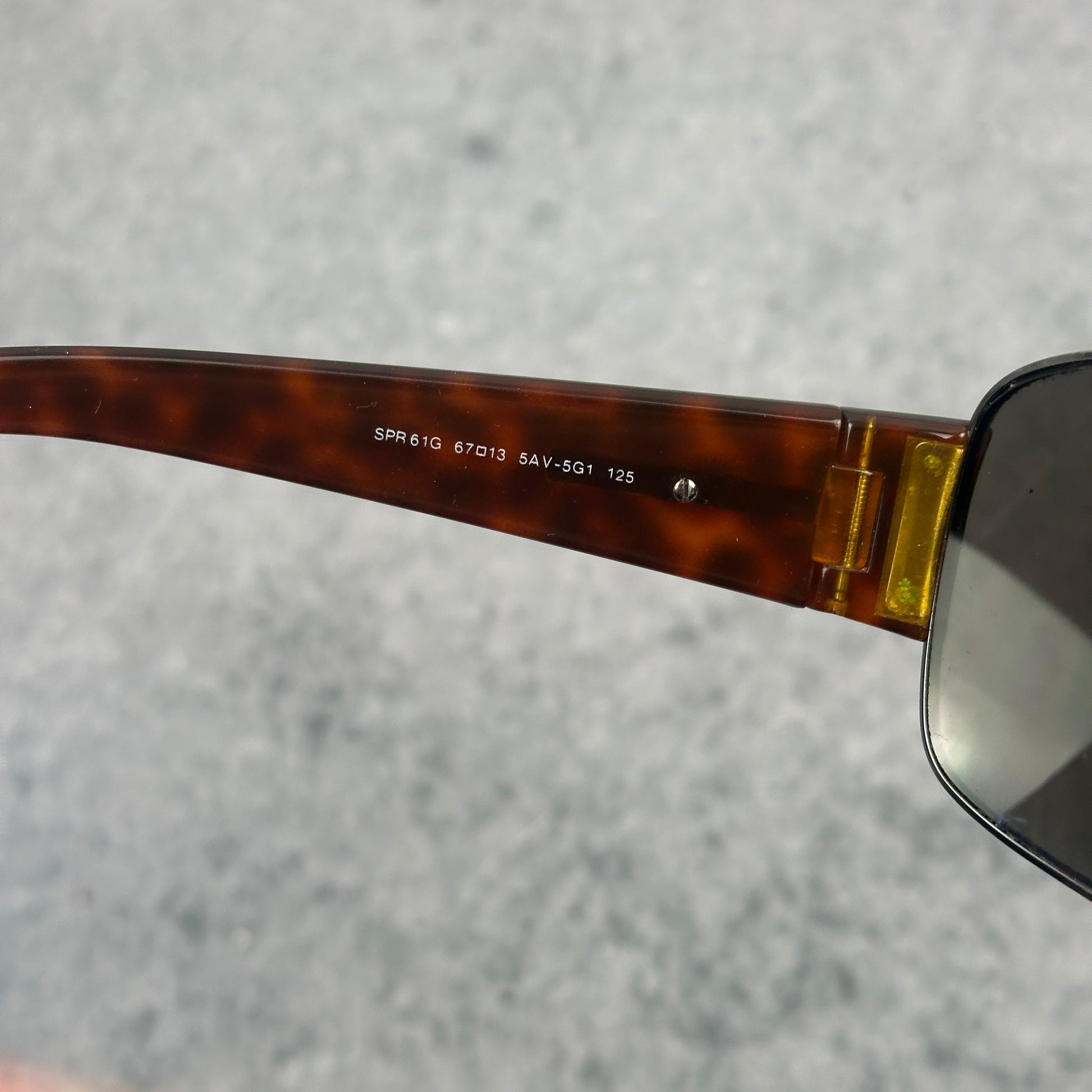 Vintage Prada 2005 Pilot Wrap Sonnebrille Braun