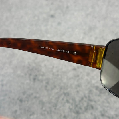 Vintage Prada 2005 Pilot Wrap Sonnebrille Braun