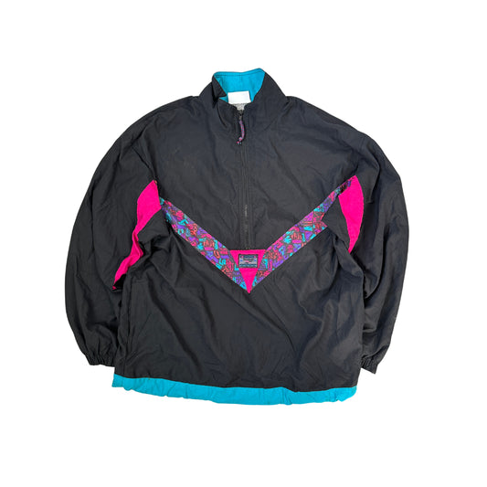 Vintage 80er Jahre Reebok Windbreaker Schwarz (L)