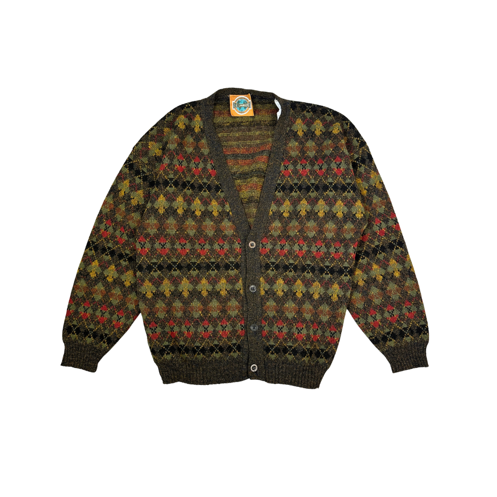 Vintage Le Laurel Cardigan Braun (L) Pullover