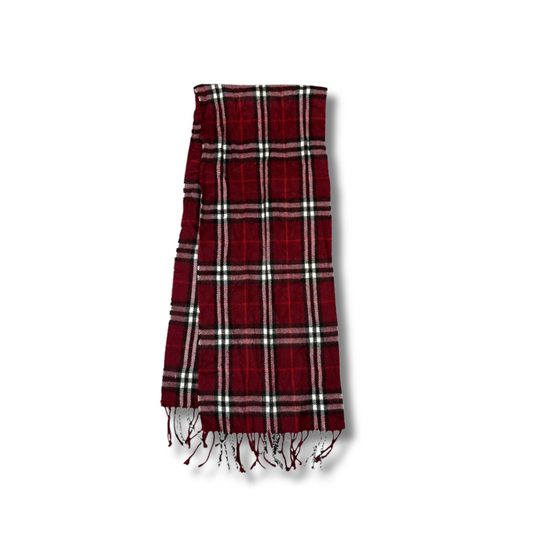 Vintage Burberry Cashmere Schal Rot