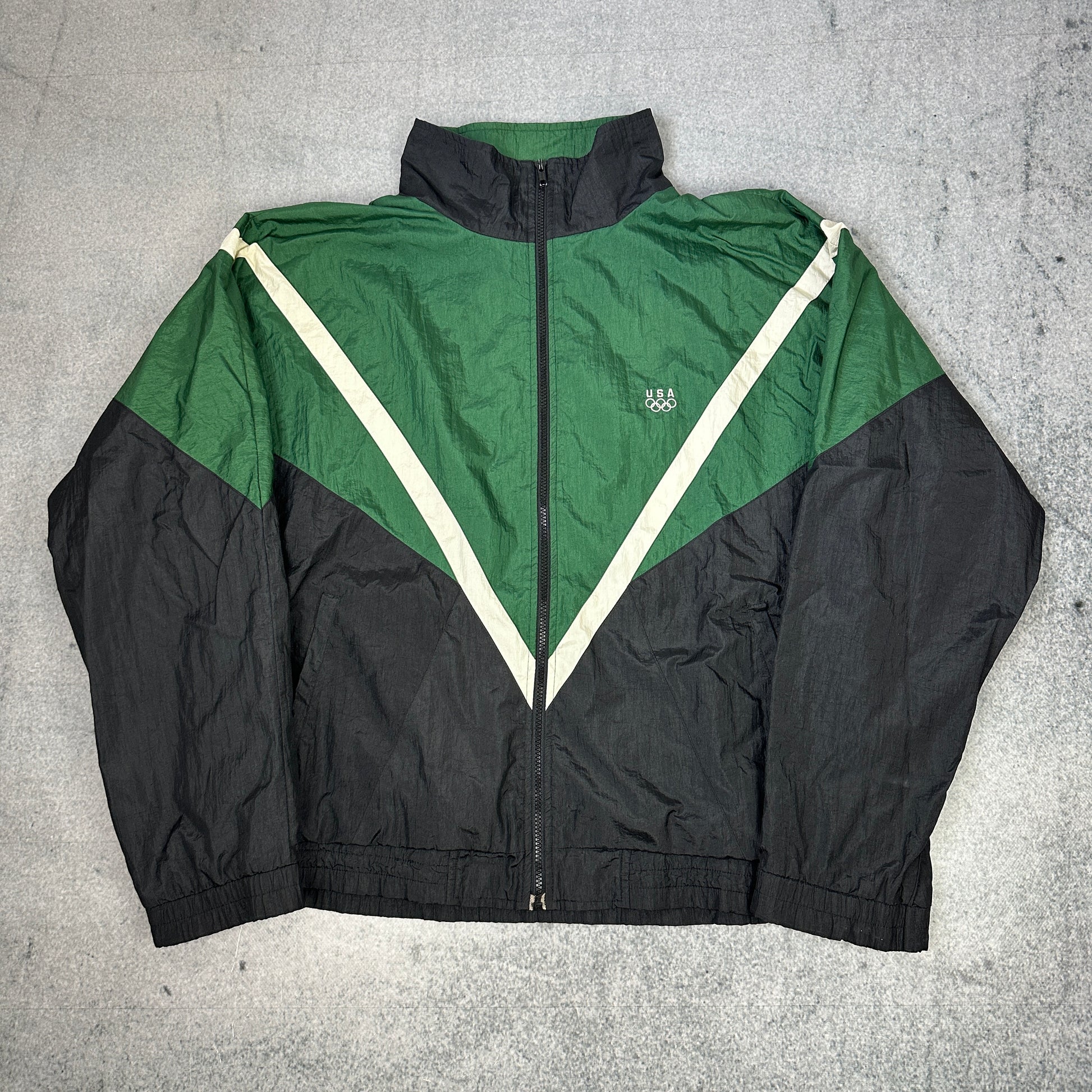 Vintage Jc Penney USA Olympic Jacke 90er Grün (L)