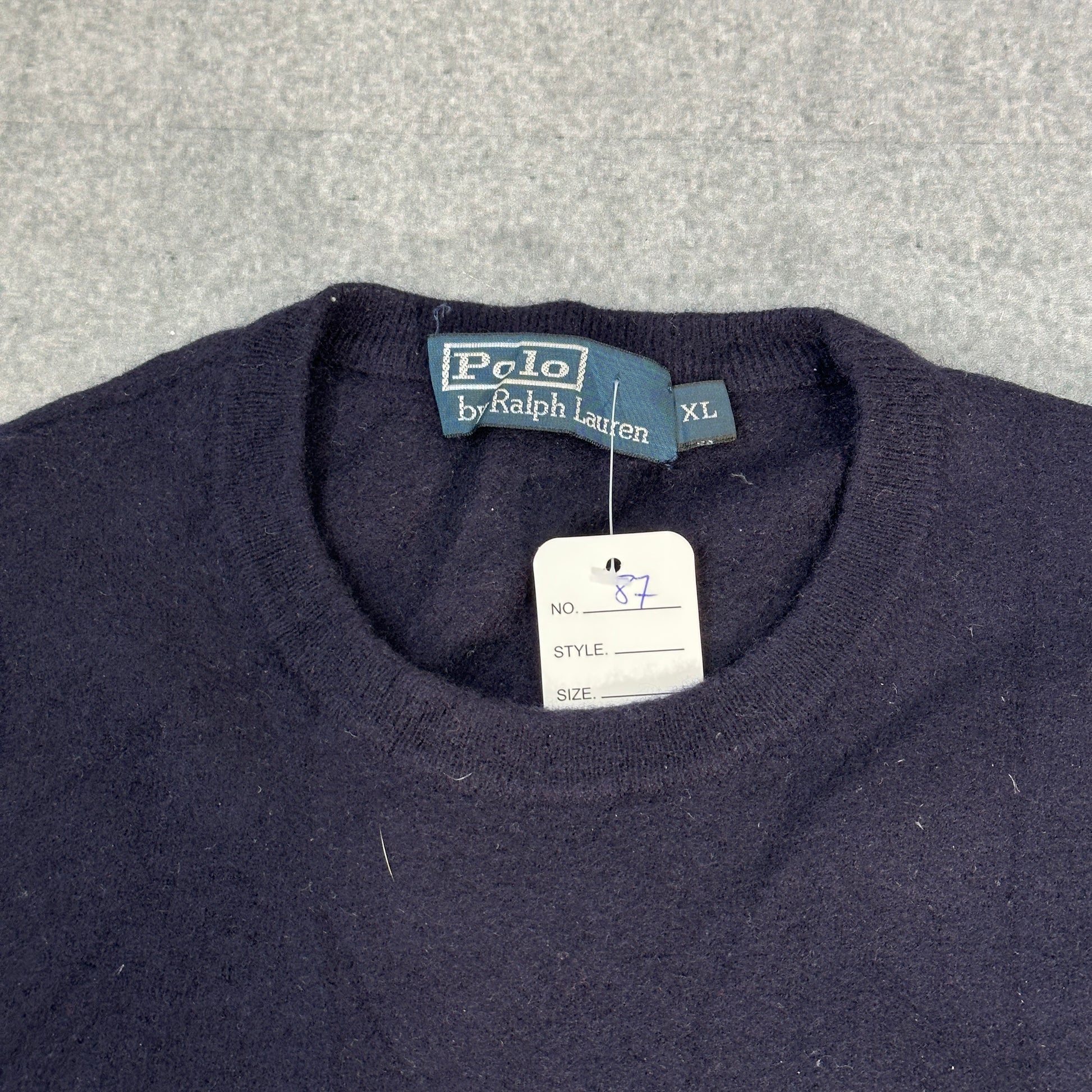 Ralph Lauren Polo Ralph Lauren Pony Logo Merinowolle Pullover Marineblau (XL)