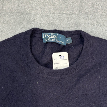 Ralph Lauren Polo Ralph Lauren Pony Logo Merinowolle Pullover Marineblau (XL)