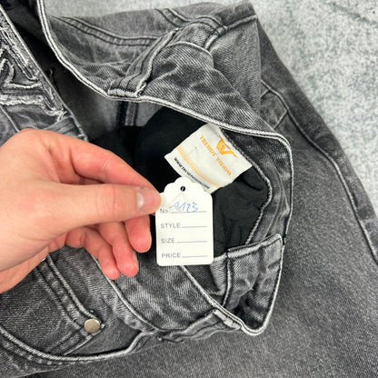 Trendt Vision Ash Black Patched Denim Jeans Grau (XS)