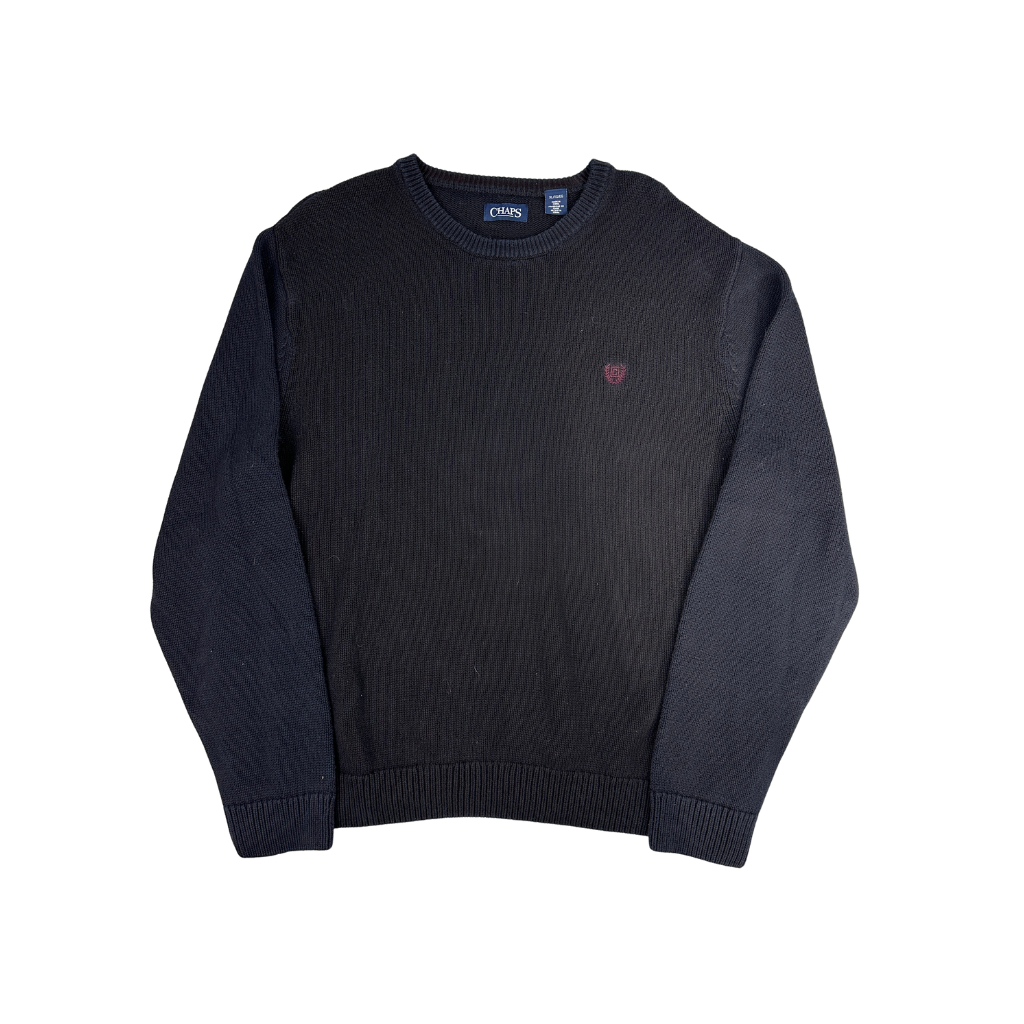 Vintage Chaps Strickpullover Schwarz (XL)