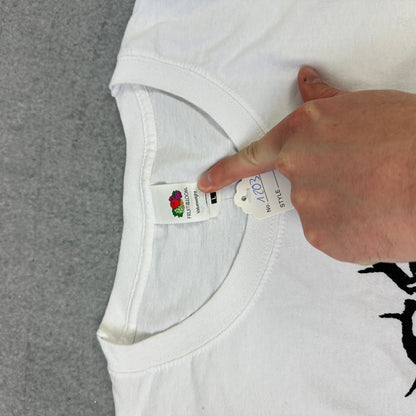 Fruit Of The Loom Terror 1987 T-Shirt 2000er Weiß (L)