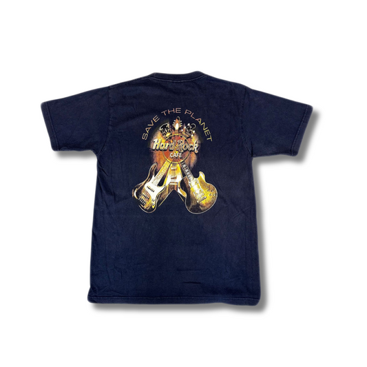 Vintage Hard Rock Cafe Amsterdam Save The Planet T-Shirt Dunkelblau (M)