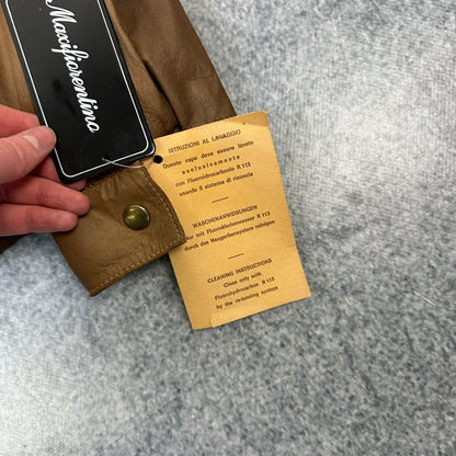 80er Jahre Maxifiorentino Lederjacke Braun (52)