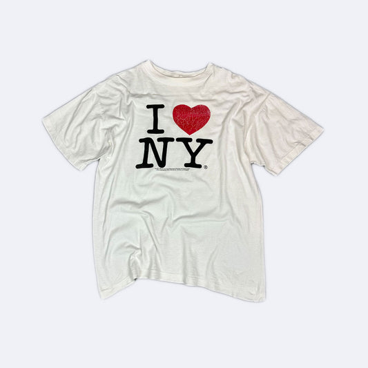 Vintage I Love NY T-Shirt Weiß (L-XL) 1996