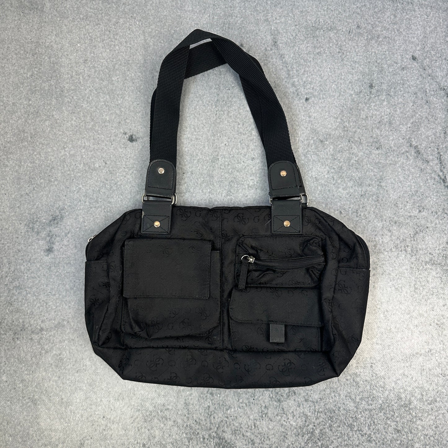 Schwarze Vintage Handtasche