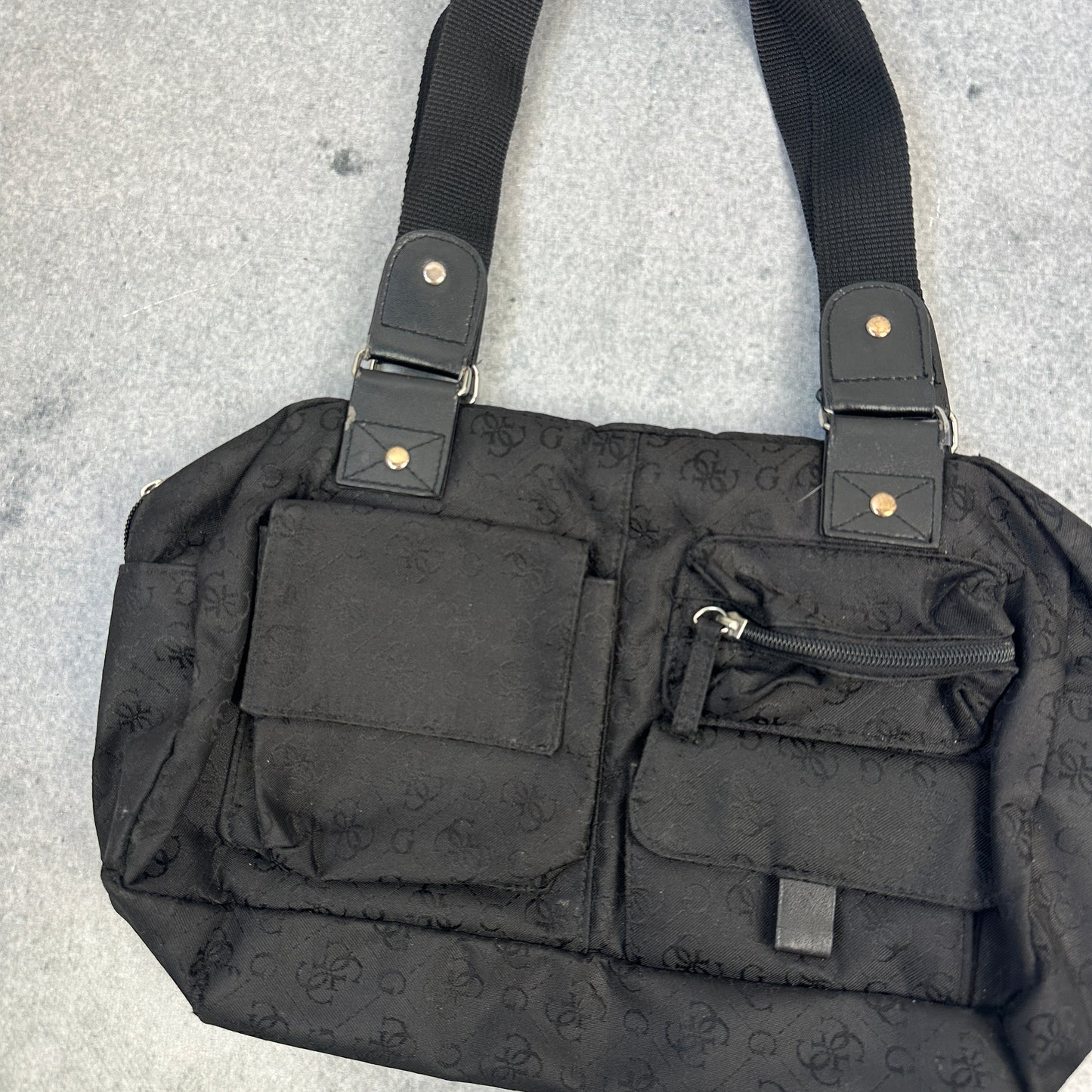 Schwarze Vintage Handtasche