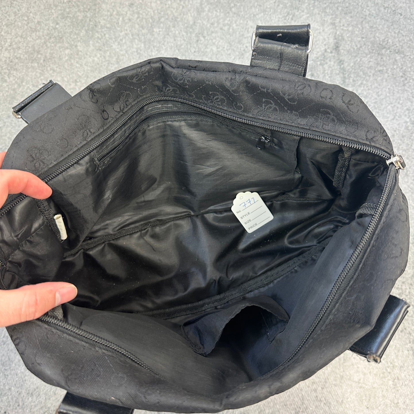 Schwarze Vintage Handtasche