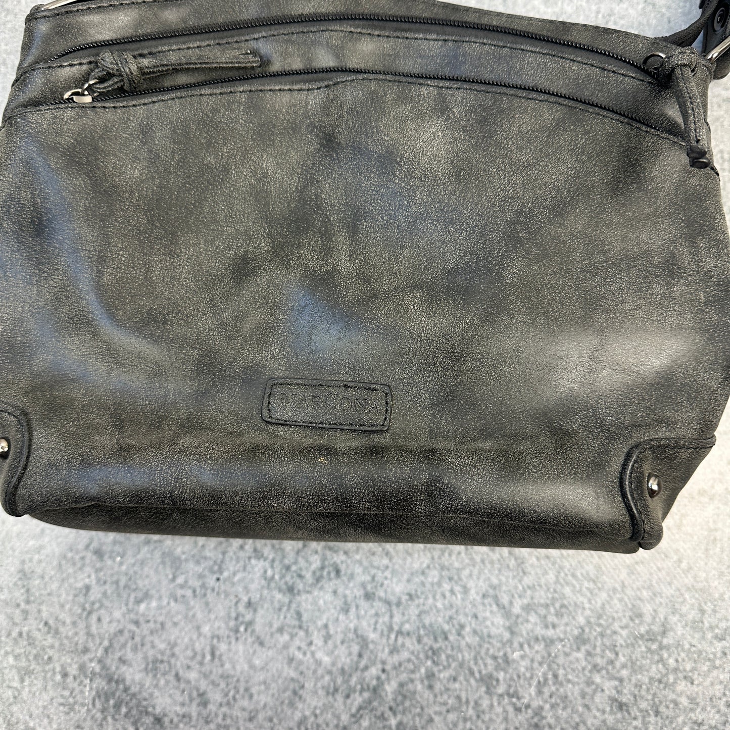 Graue Vintage Handtasche