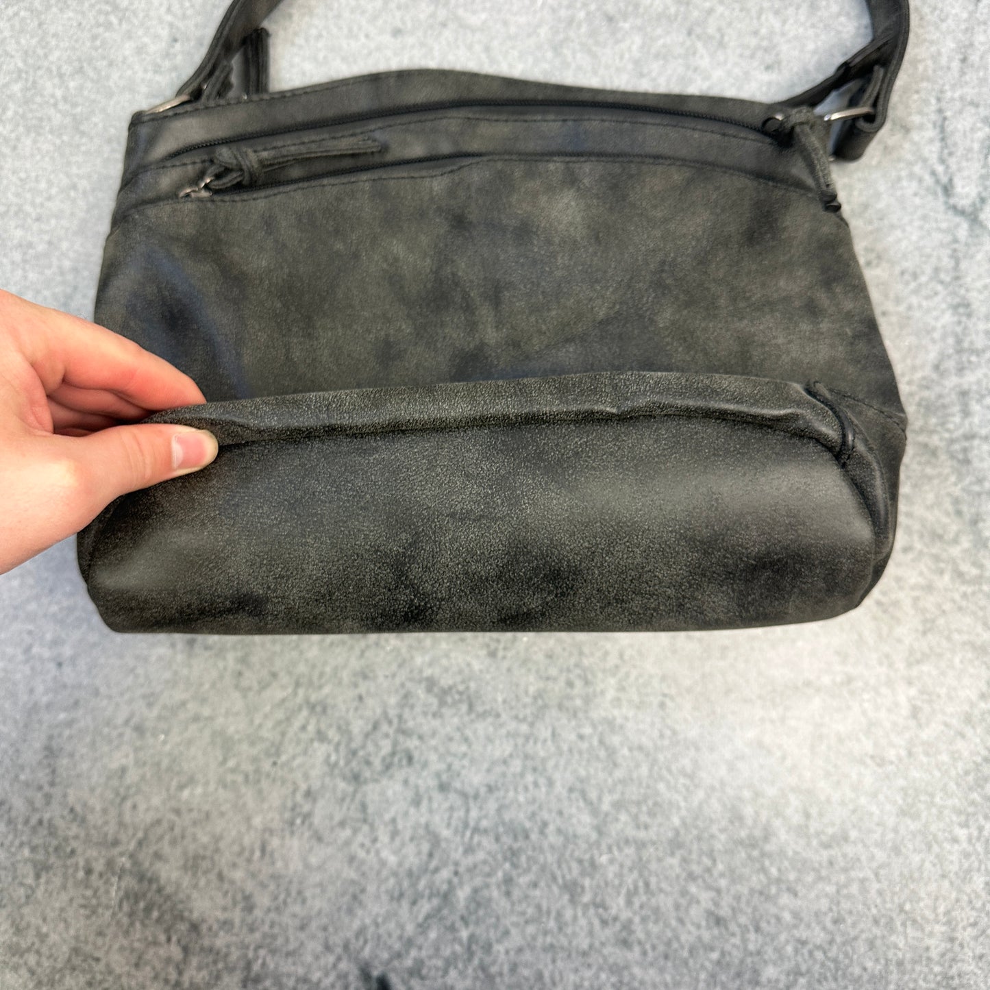 Graue Vintage Handtasche