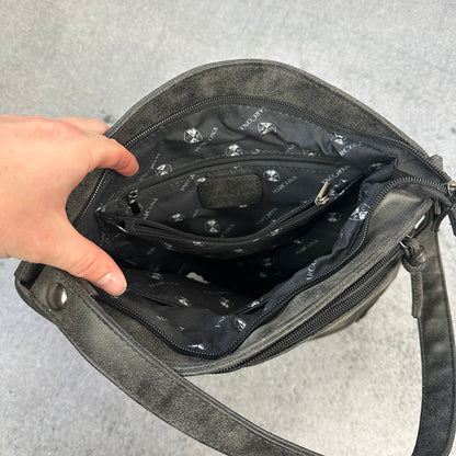 Graue Vintage Handtasche