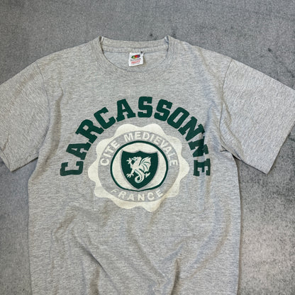 Vintage Carcassonne T-Shirt Grau (S)